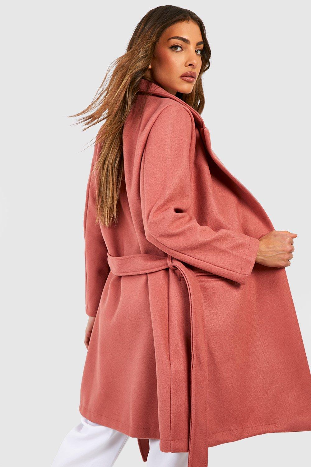 Boohoo hot sale wrap coat